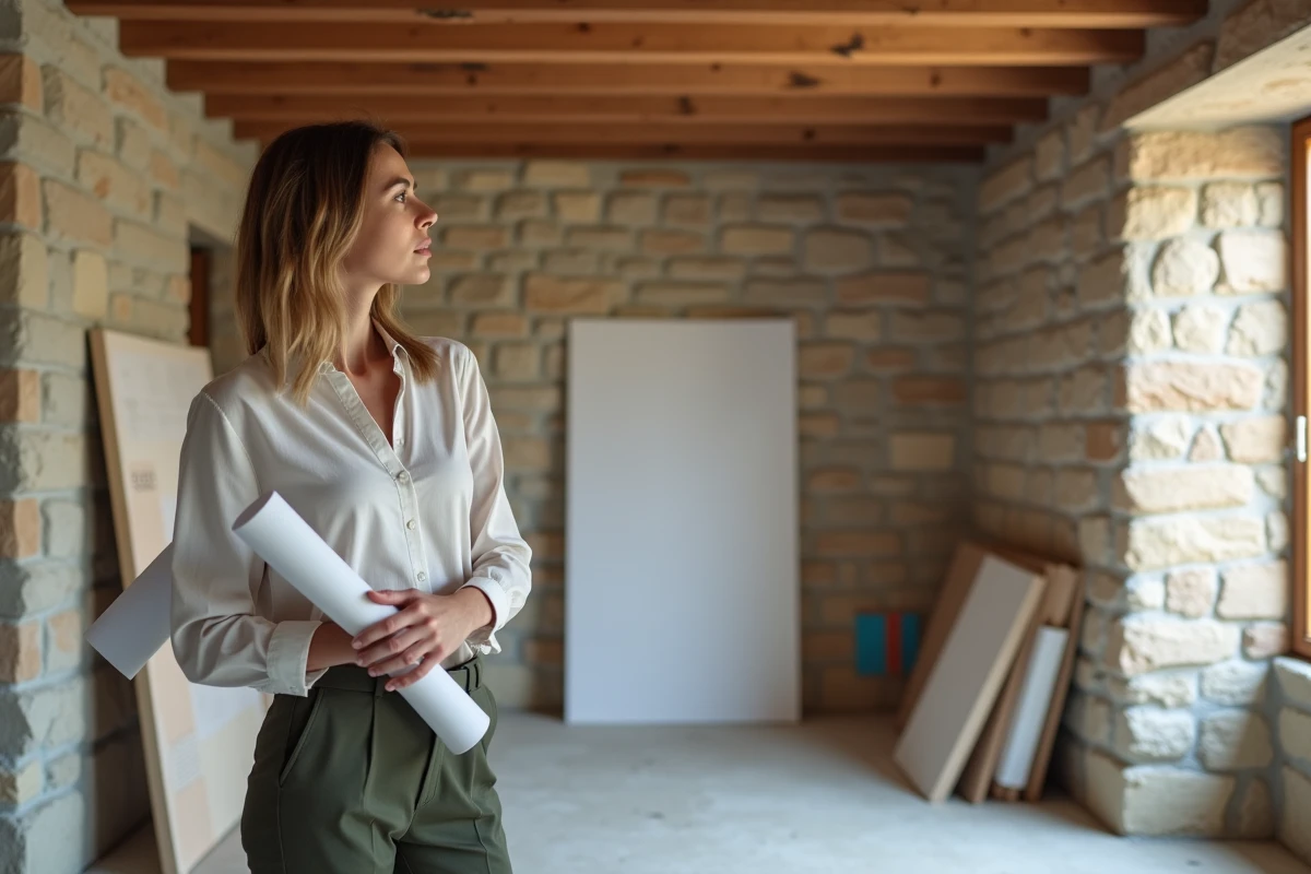 Architecte dans espace en rénovation intérieure