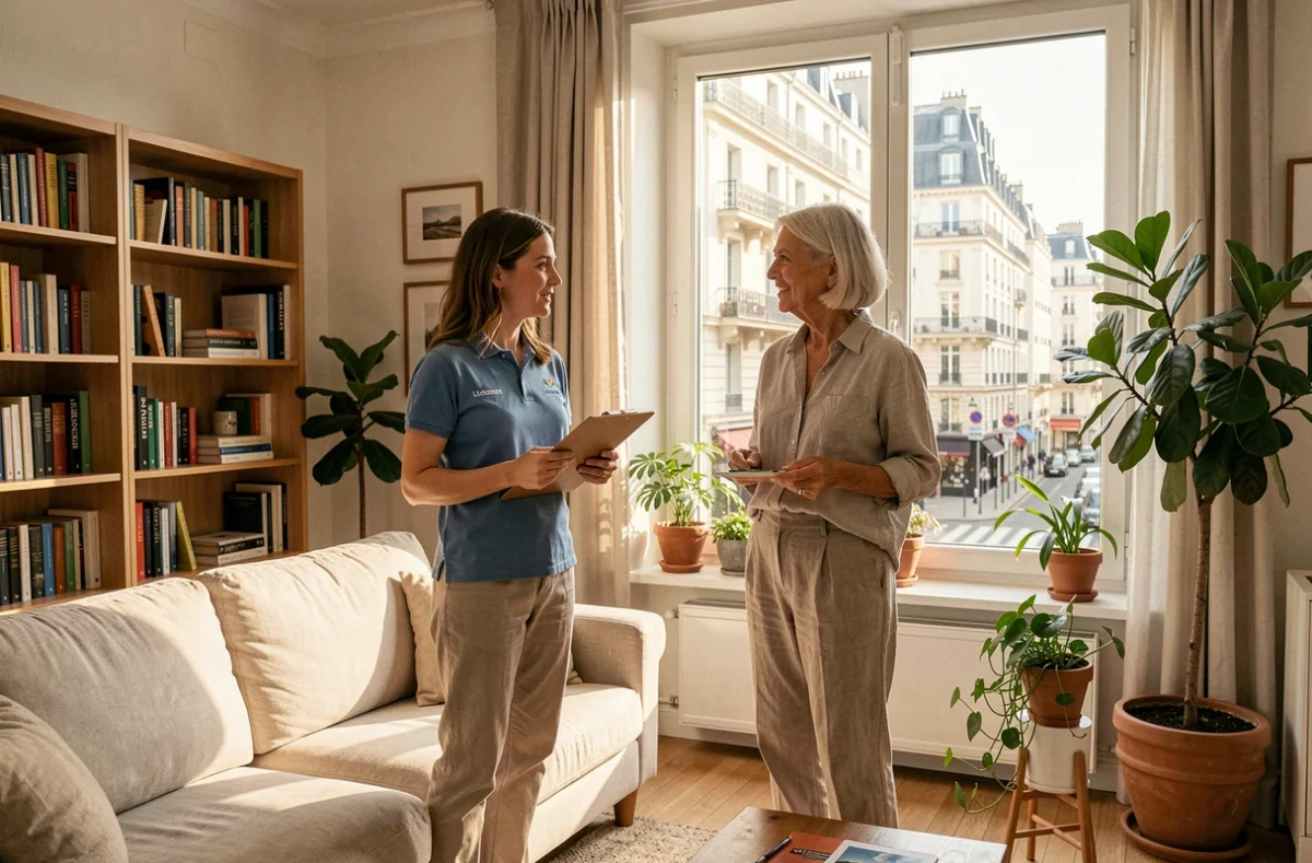 Rencontre entre une prestataire de ménage et une cliente pour choisir le bon service de nettoyage à domicile à Asnières-sur-Seine