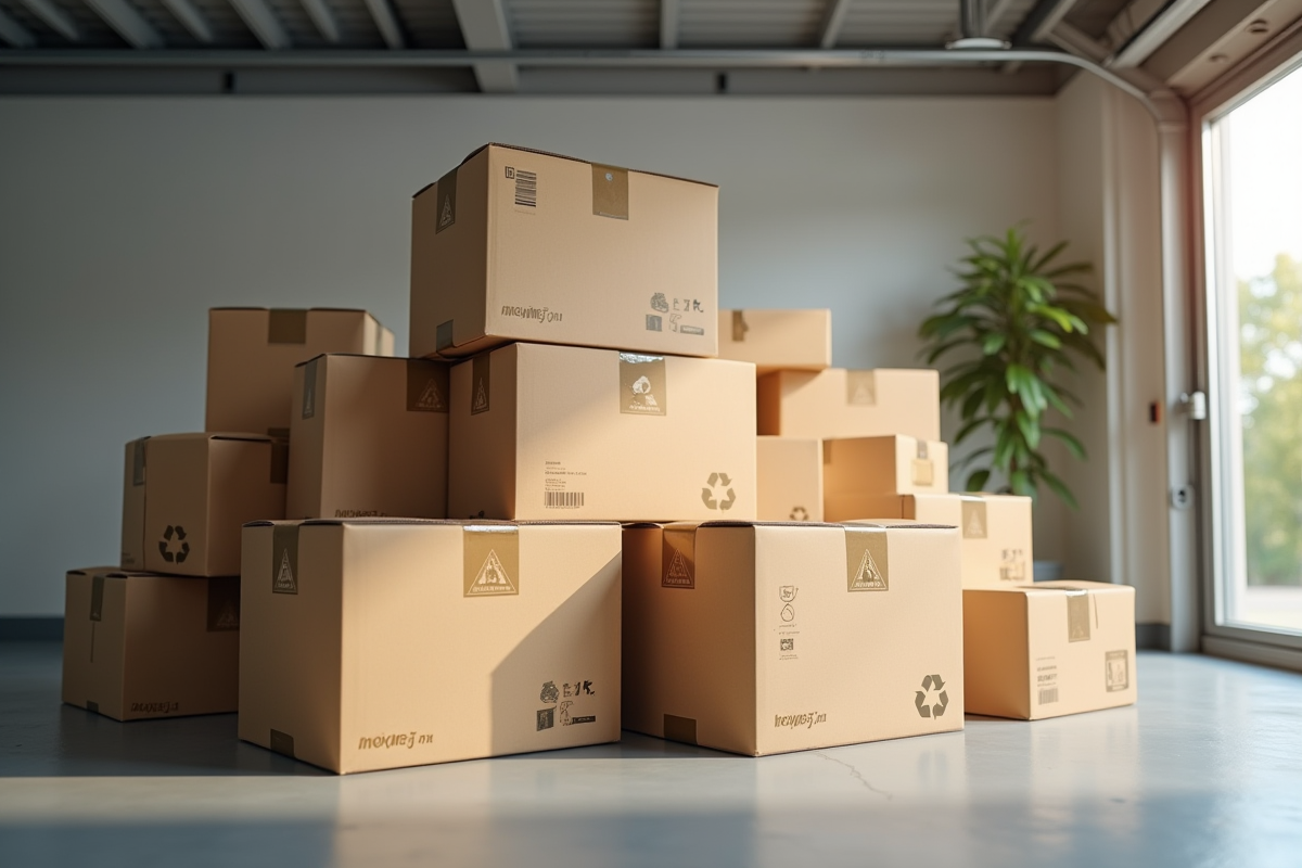 poubelle carton