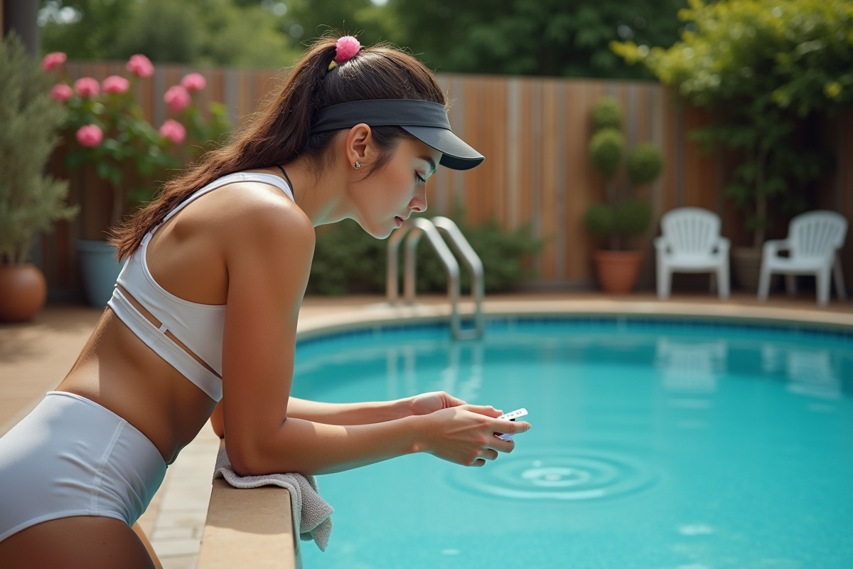 Jeune femme testant l